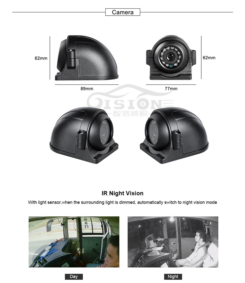 4 CH H.265 1080P AHD  Mobile Vehicle Car DVR MDVR Video Recorder Kit with 4pcs Waterproof  Night Vision Metal IR  Car Camera