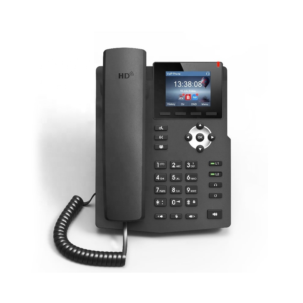 Voip phone 2 Sip Line POE Supports  Voip Phone Desk Business IP Phone