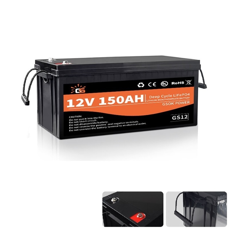 Rv Batteries LiFePO4 12v 150ah bms built in Lithium Ion Battery Pack For Caravan solar panels 12.8v 100ah 120ah 200ah 300ah