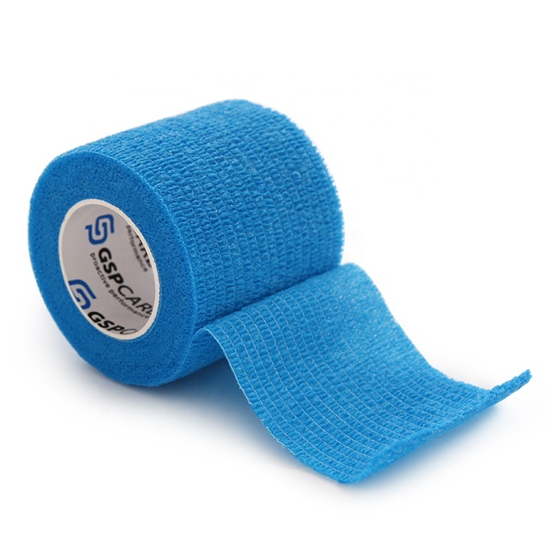 GSPMED Medical Supplier Elastic Sweatproof First Aid Cohesive Tape Vet Wrap Bandage Elastic