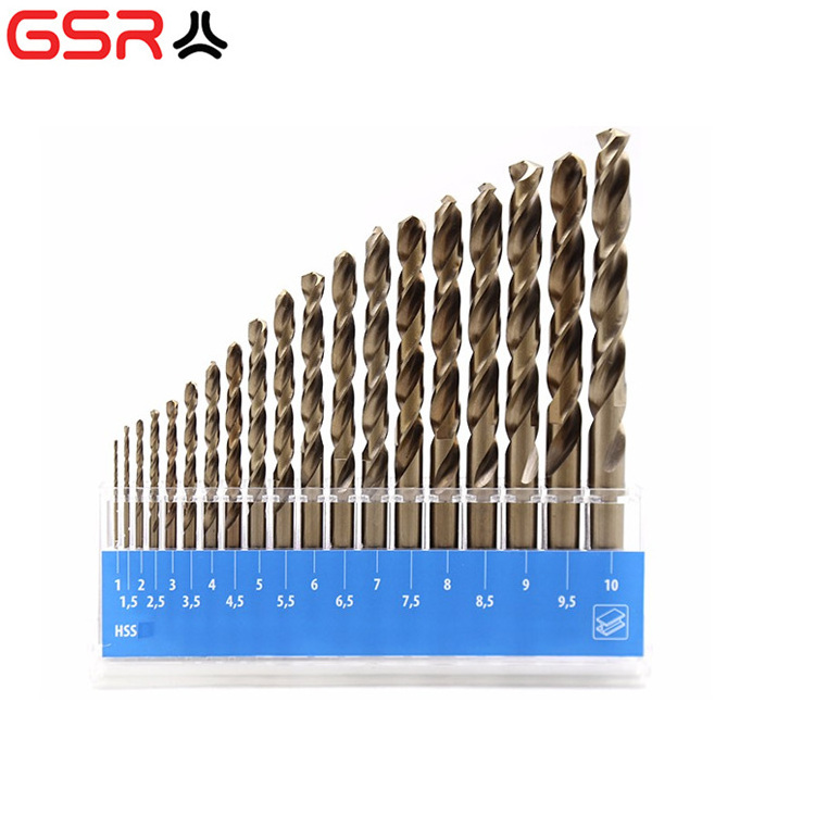 HSS Cobalt 19pcs High Speed Steel Drill Bits Drill Machine Set