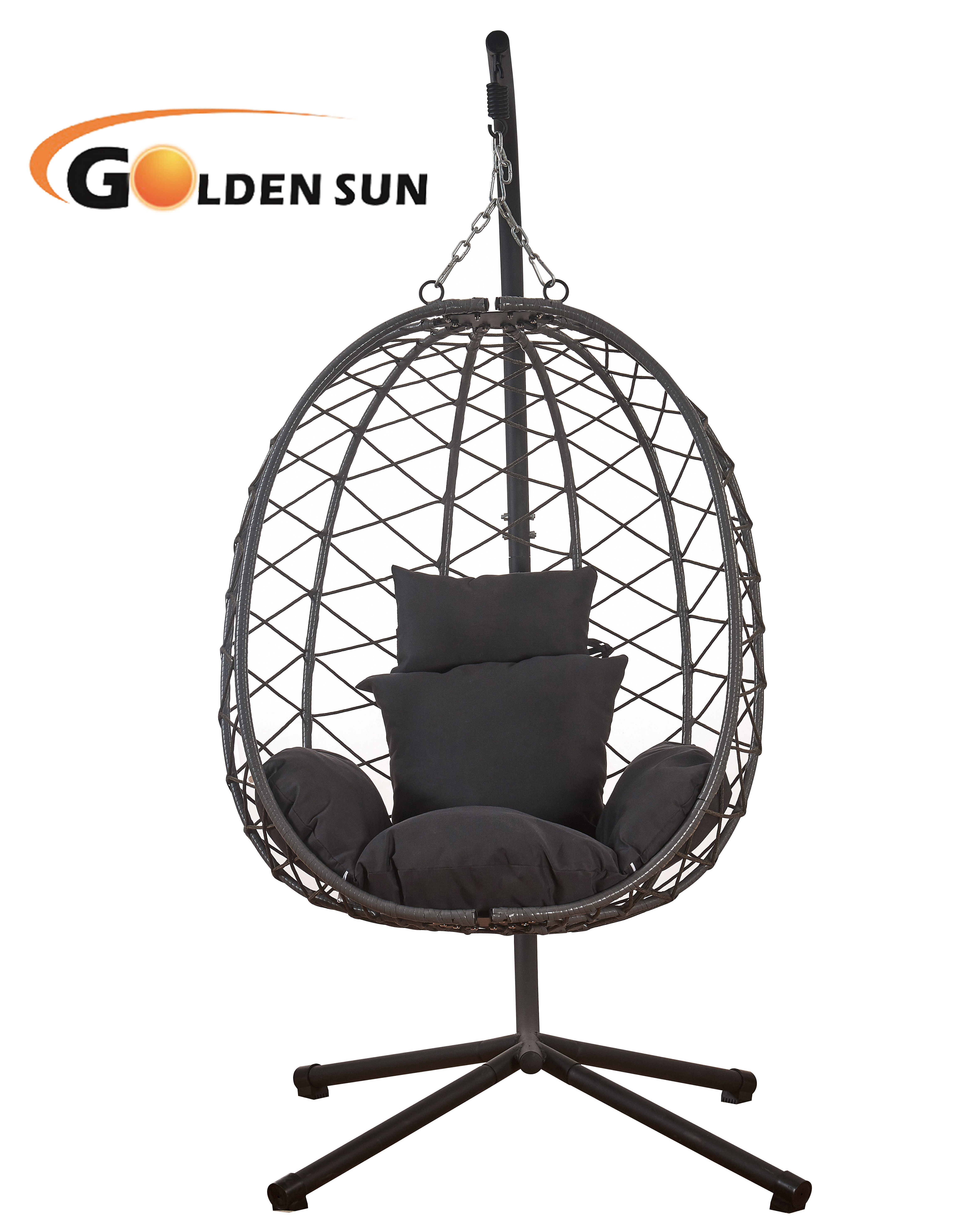 Best Selling New Design Online Selling Powder Coated Super Comfortable Elegant Leisure Foldable Hammock Swing Egg Chair