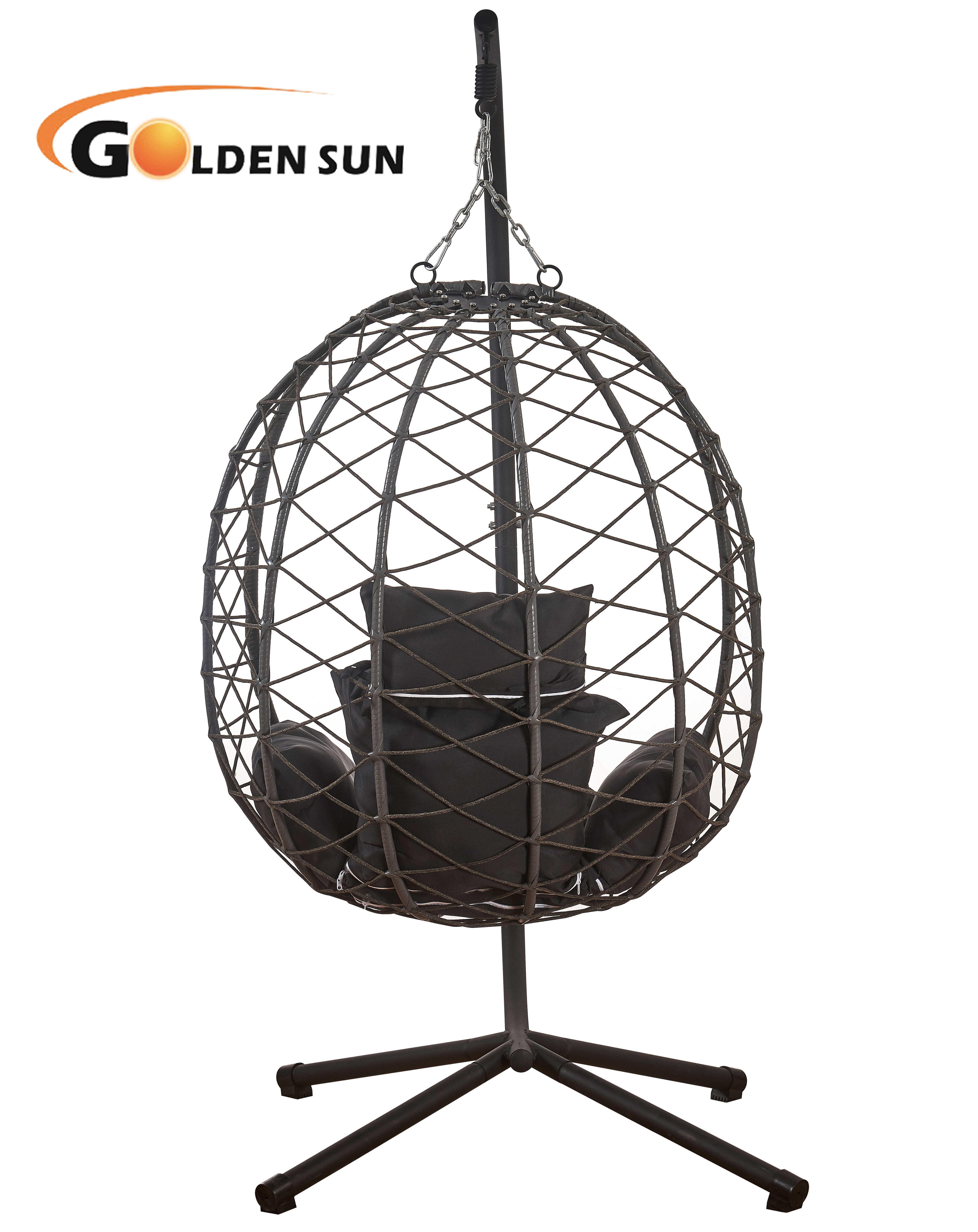 Best Selling New Design Online Selling Powder Coated Super Comfortable Elegant Leisure Foldable Hammock Swing Egg Chair