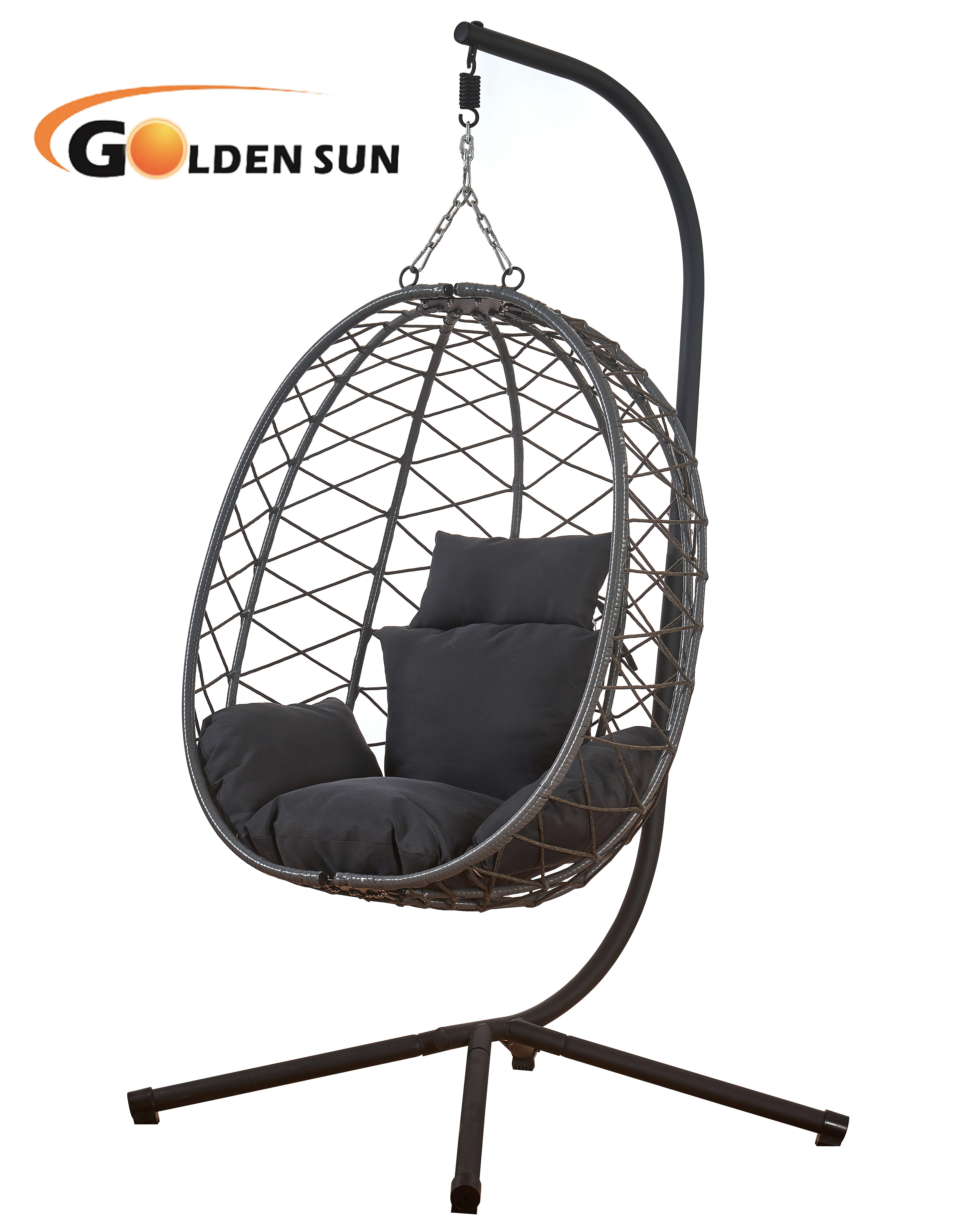 Best Selling New Design Online Selling Powder Coated Super Comfortable Elegant Leisure Foldable Hammock Swing Egg Chair