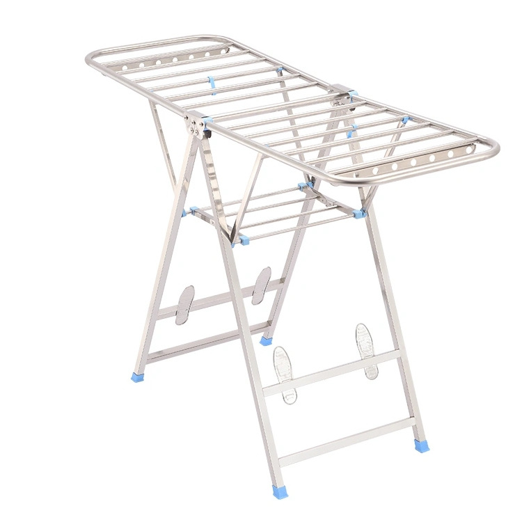 Wing shape steel drying rack Large capacity Telescopic laundry Clothes hanger