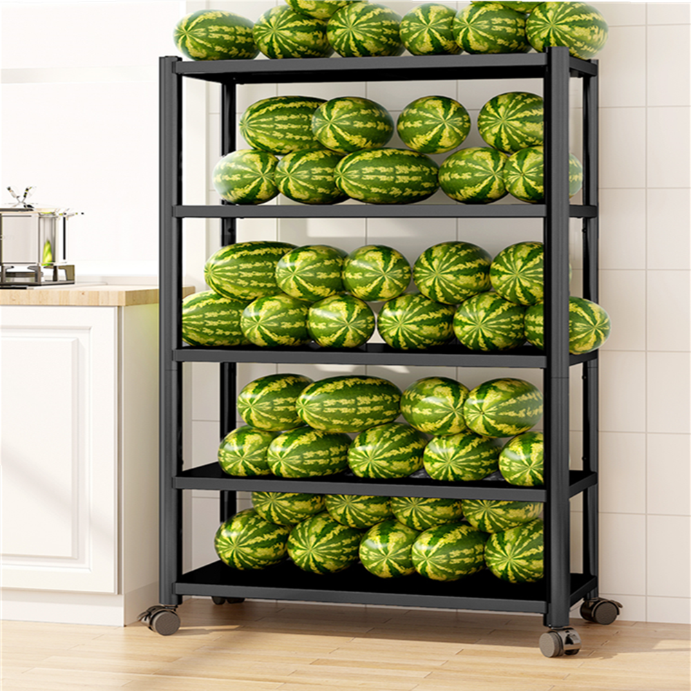 Adjustable 4-Tier Storage Shelf Kitchen Bakers Rack with Hutch Industrial Microwave Oven Stand