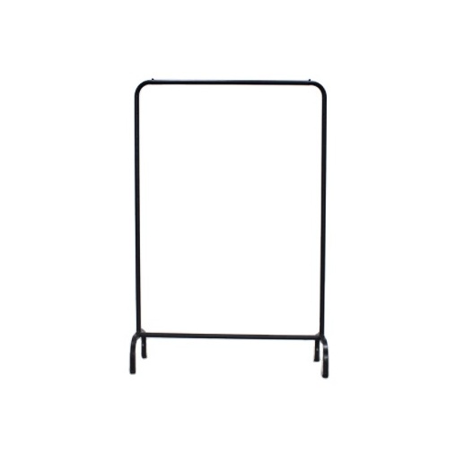 Clothing Single Rod Garment Rack with Shelves Metal Hang Dry Clothes Rack