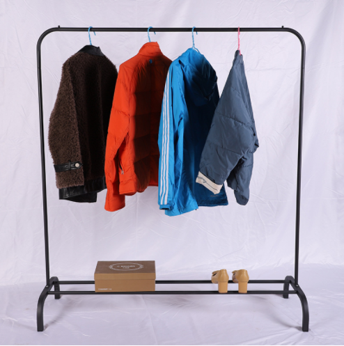 Metal Garment Rack Heavy Duty Clothes Stand Rack with Storage Shelf Industrial Clothes Rack for Bedroom