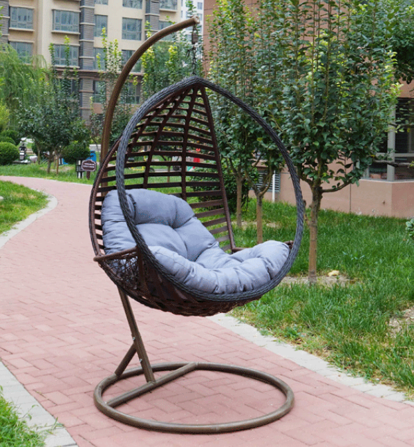 hot sell ceiling swing chair rattan rocking  living room outdoor hanging rattan egg wicker patio swing chair