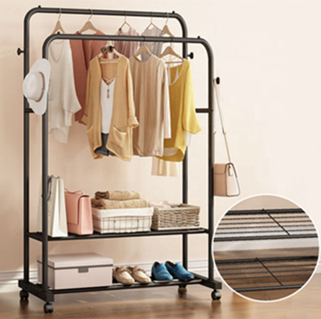 Modern style golden cheap luxury customized stainless steel double pole hanging clothes drying rack