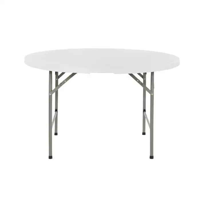 round folding tables Plastic used for banquet outdoor wedding folding tables 6 ft table chairs