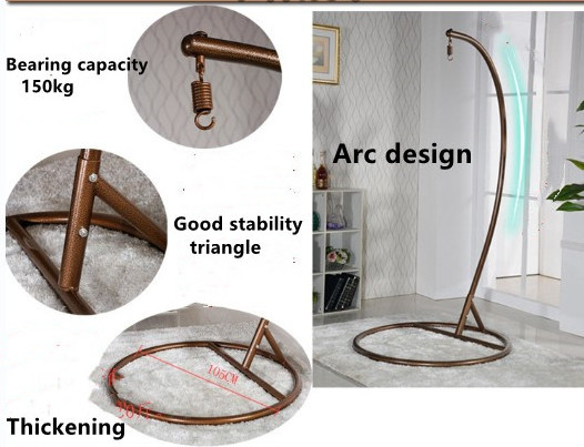 Furniture Manufacturer Wicker Rattan Garden Adult Patio swings Hanging Egg Swing Chair With Metal Stand