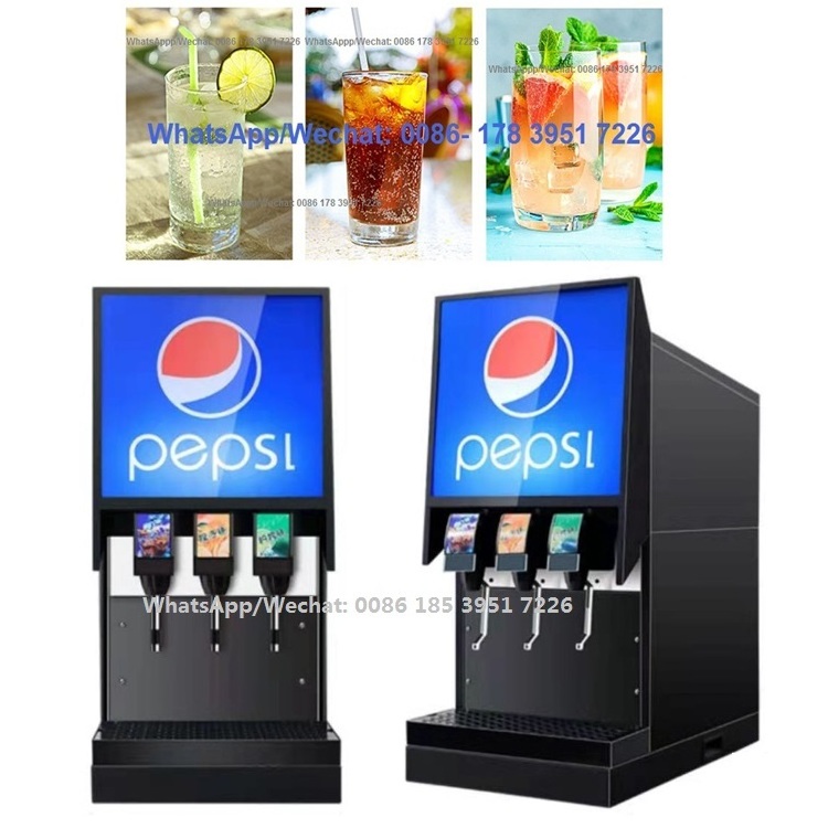 Automatic Stainless Steel Ice Soda Cola Fountain Presse Vending Cola Beverage Dispenser Machine