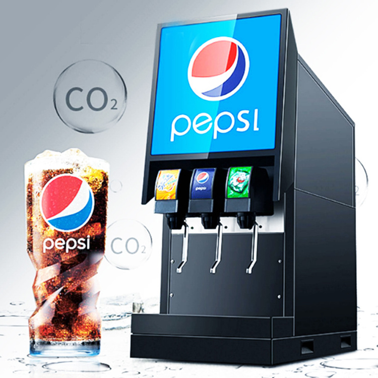 Home Office Cold Drink Ice Soda Making Vending Machine/ Frozen Iced Carbonated Beverage Mixing Machine Cola Beverage Dispenser