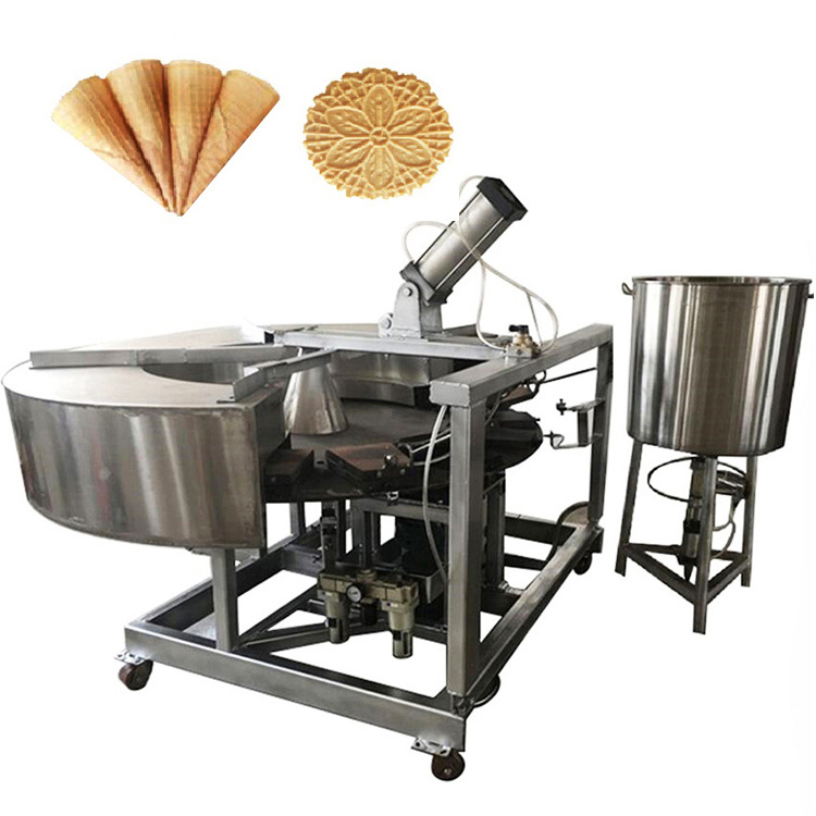 Commercial Small Stroopwafel Production Ice Cream Cone Machine/ Crispy Egg Rolls Crepe Rolled Sugar Cone Maker Machine Price