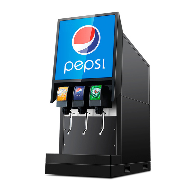 Automatic Stainless Steel Ice Soda Cola Fountain Presse Vending Cola Beverage Dispenser Machine