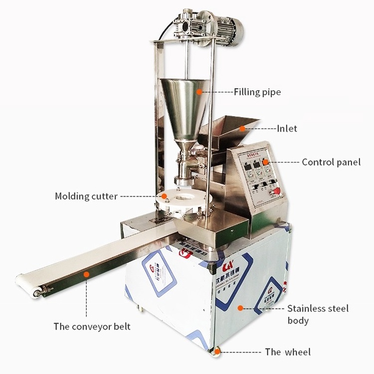 Commercial Electric Automatic Dimsum Xiao Long Bao Baozi Siopao Making Machine / Steamed Stuffed Bun Momo Maker Machinery