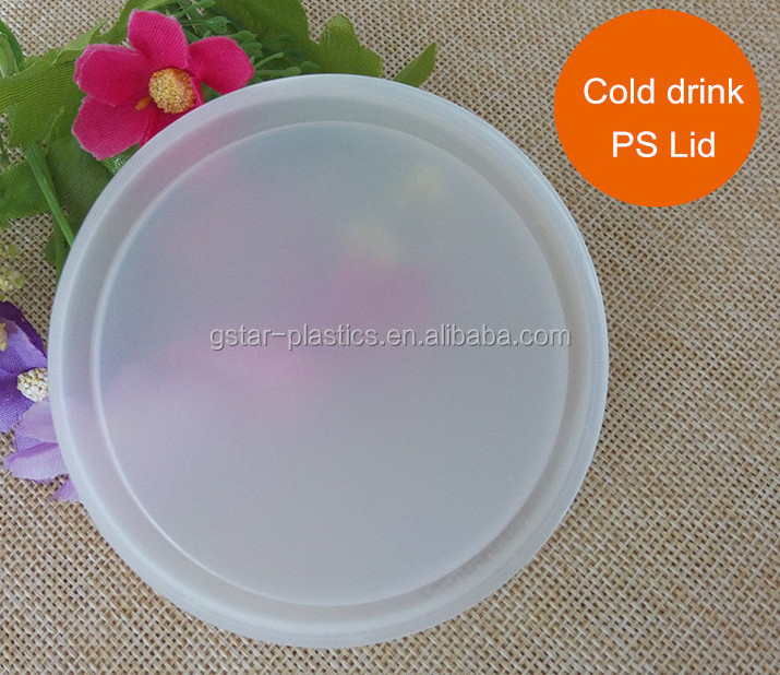 New Style Disposable White Flat PP Plastic Yogurt Cup Lids Covers for Cans Customized 75mm and 85mm