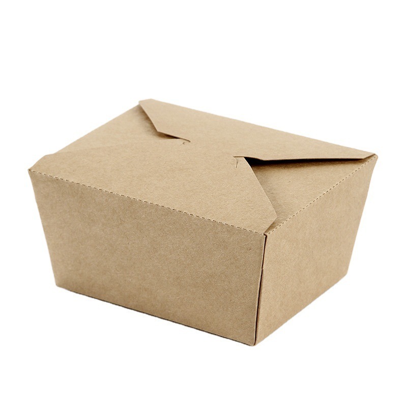 Custom Recycled Brown Kraft Paper Food Grade  Salad Sandwich Takeaway Packaging Box for Lunch fast food