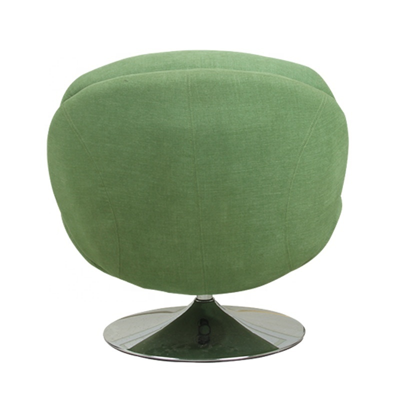 Round base swivel leisure chair mushroom design egg chairs comfortable green velvet chairs