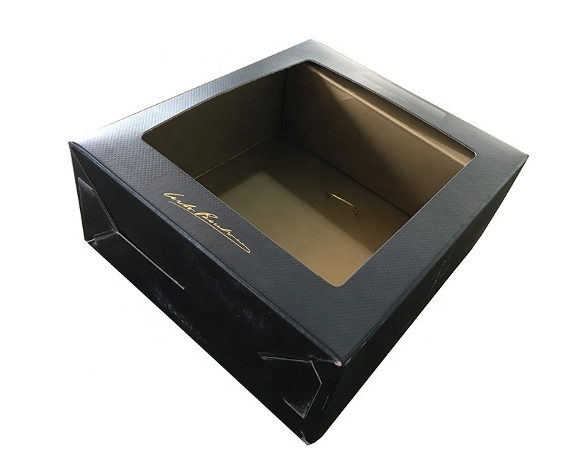 Custom printed premium black corrugated wine boxes customized cardboard wine boxes Embossed texture folding wine boxes