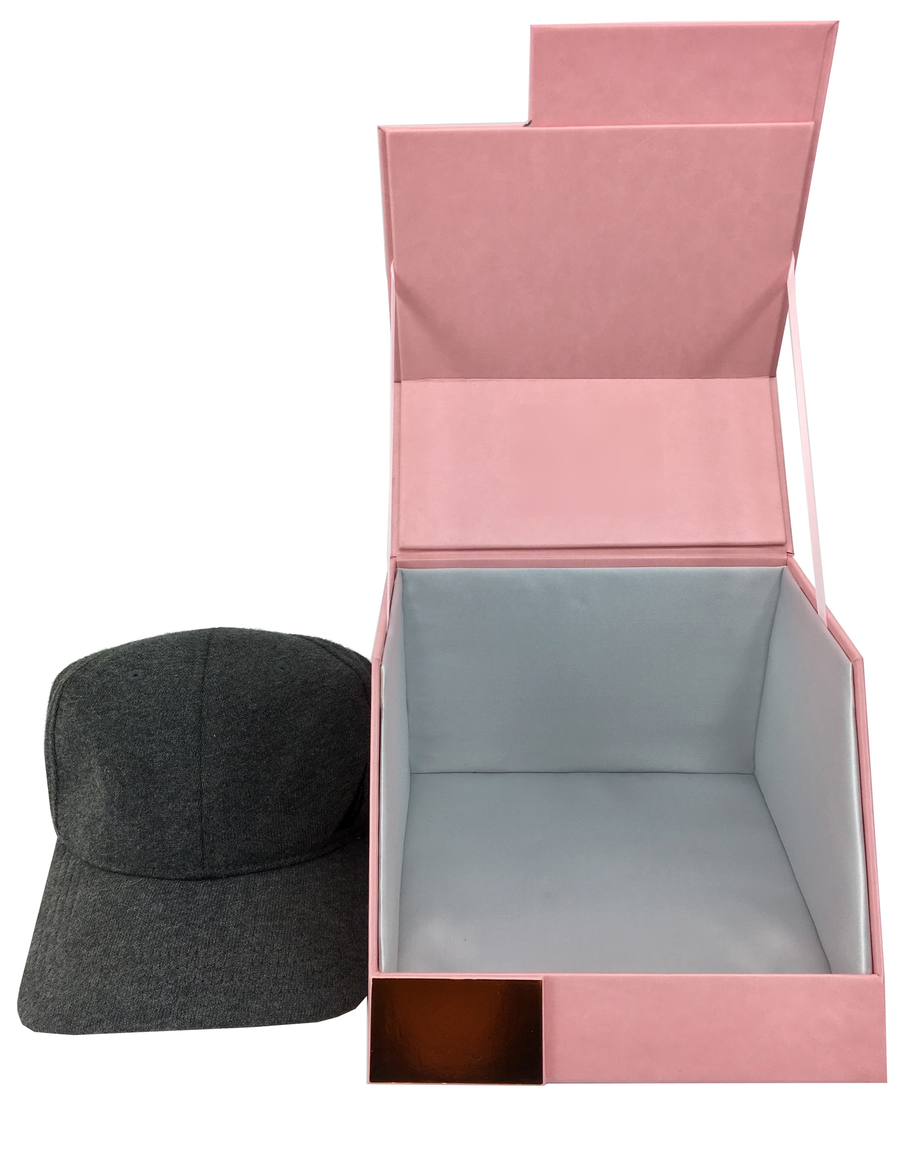 Recycled material custom logo baseball cap packaging box Snapback baseball cap custom empty gift box Fashionable hat packaging