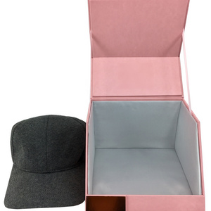 Recycled material custom logo baseball cap packaging box Snapback baseball cap custom empty gift box Fashionable hat packaging