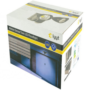 Best-selling motion sensor twin LED floodlight packaging box Ceiling light packaging box Bulb light packaging box