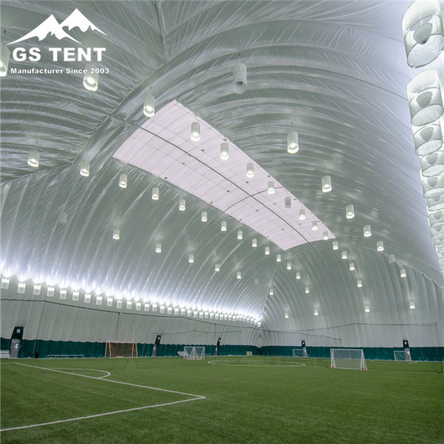 soccer pitch air dome supported structure