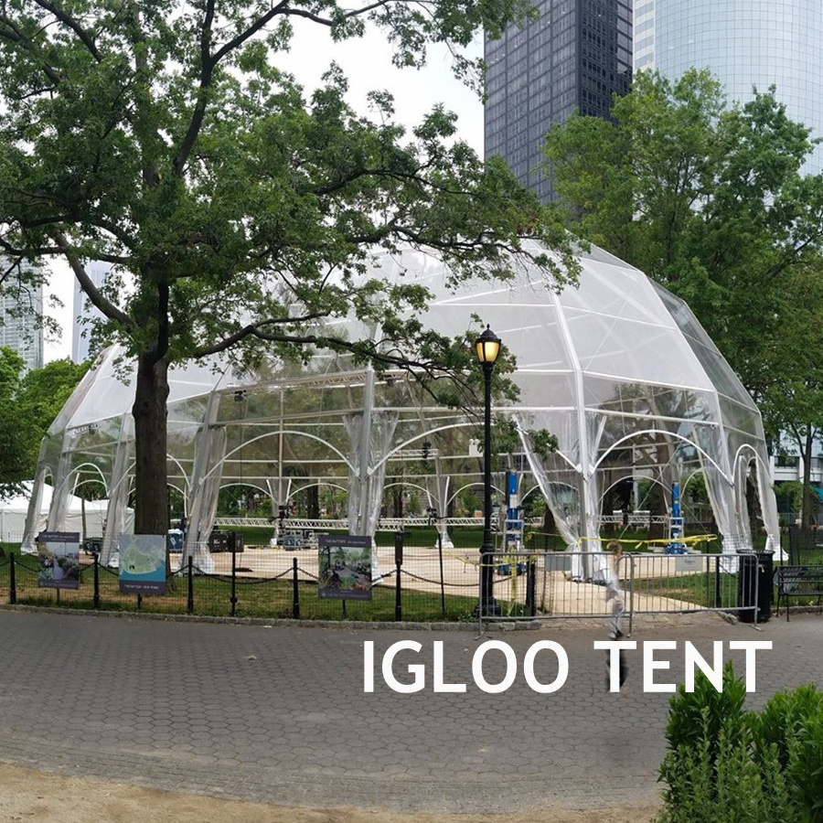 Big clear outdoor large transparent party event igloo dome stretch structure wedding marquee tents for events 500 1000 people