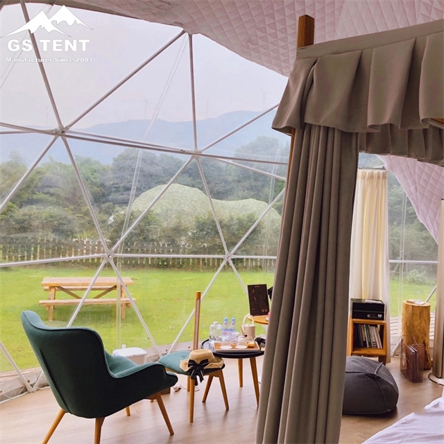 Custom Outdoor Luxury Hotel Metal Frame Clear Transparent Glass Glamping Igloo Geodesic Dome Tent For Home Resort Sale