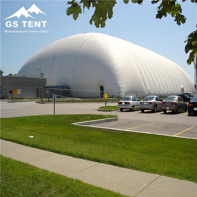 soccer pitch air dome supported structure