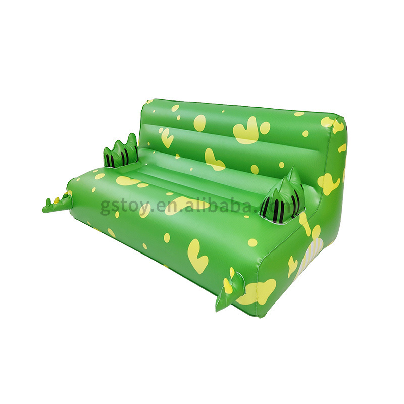 dinosaur mini kids air chair seat double blow up animal cartoon double couch folding waterproof inflatable sofa