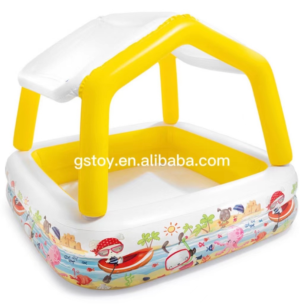 outdoor play water inflatable paddling pool baby swimming pool with canopy