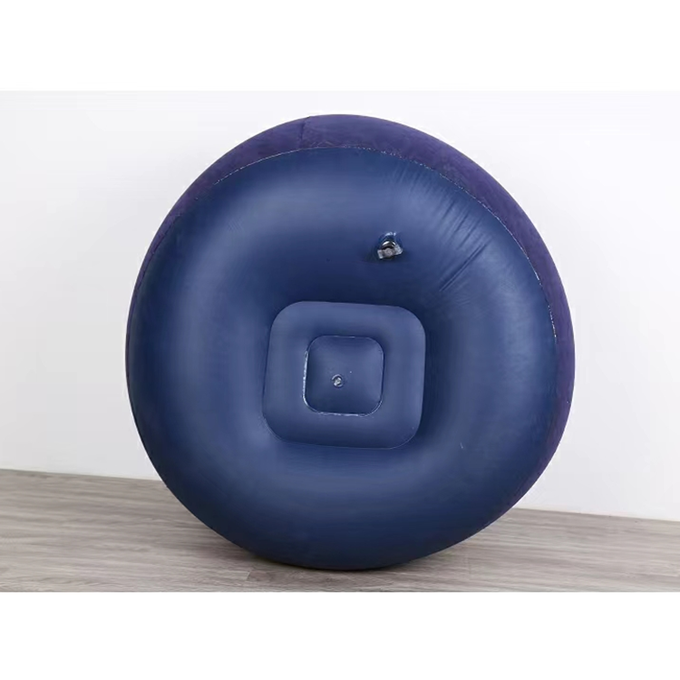 Wholesale Foldable Flocking Inflatable Sofa Blue Lounger Couch Ultra Soft for Home Living Room Bedroom