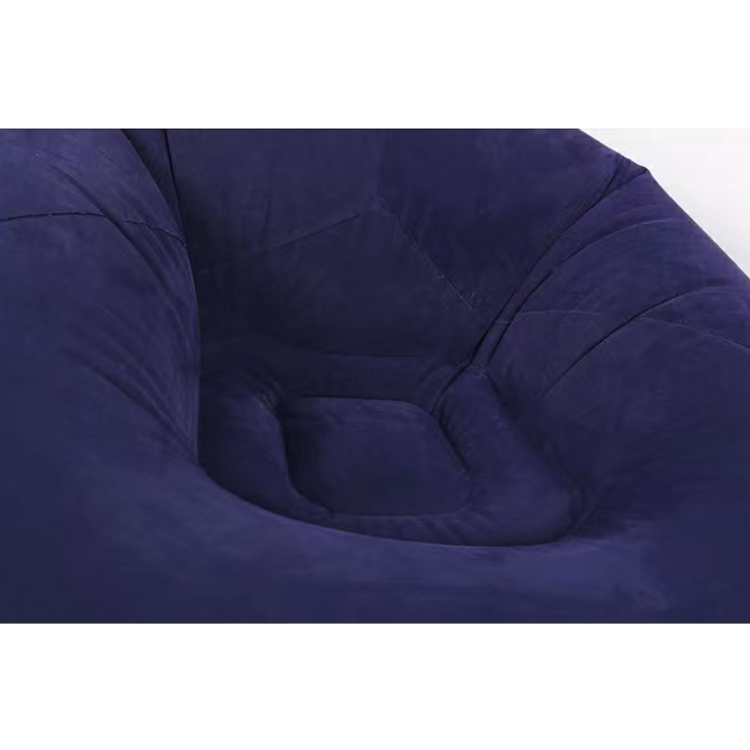 Wholesale Foldable Flocking Inflatable Sofa Blue Lounger Couch Ultra Soft for Home Living Room Bedroom