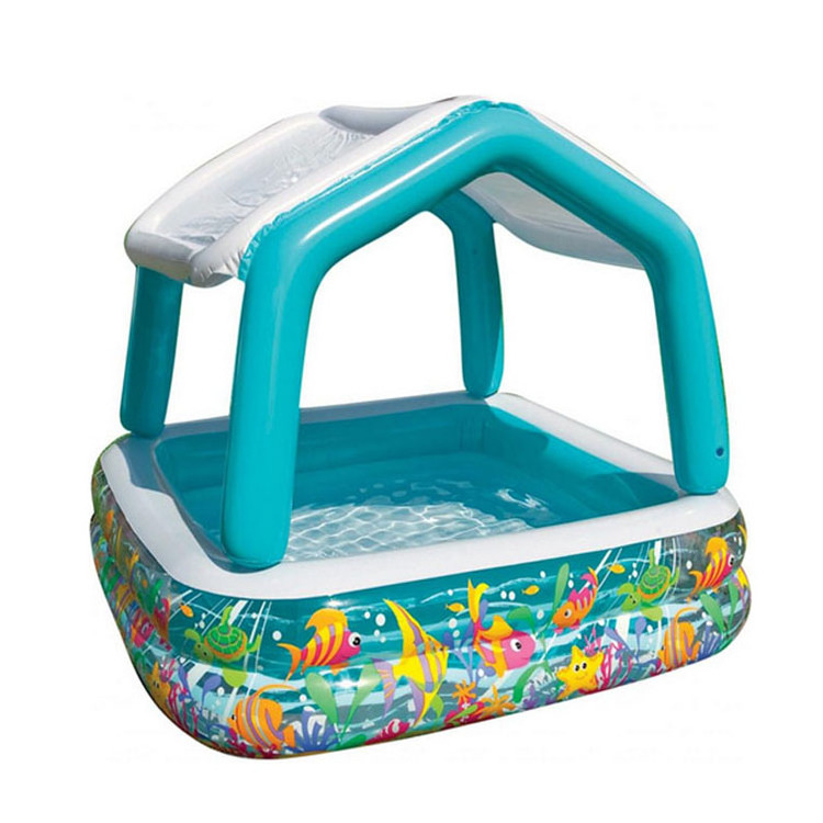 outdoor play water inflatable paddling pool baby swimming pool with canopy