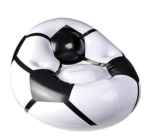 Outdoor inflatable soccer ball chair football printed bean bag lazy sofa for kids