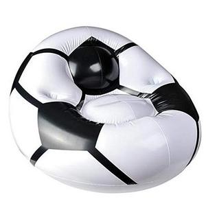 Outdoor inflatable soccer ball chair football printed bean bag lazy sofa for kids