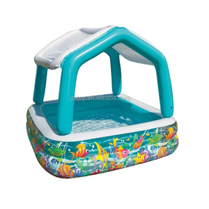 outdoor play water inflatable paddling pool baby swimming pool with canopy