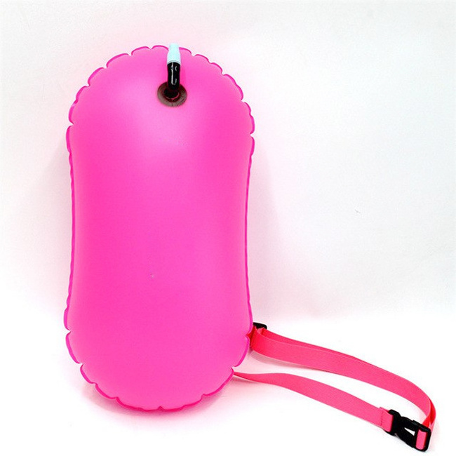 Inflatable Open Water Swim Buoy Air Bag Device Tow Float Swimming