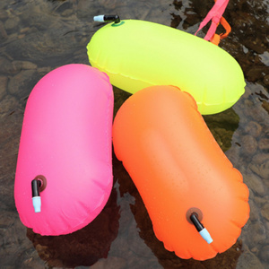 Inflatable Open Water Swim Buoy Air Bag Device Tow Float Swimming