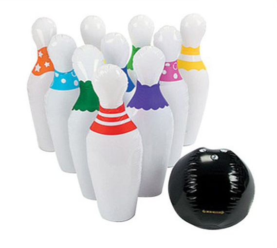 Custom inflatable bowling pins toy for kids