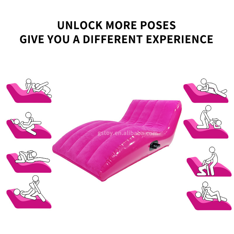 Foldable S-shaped indoor inflatable sex chair