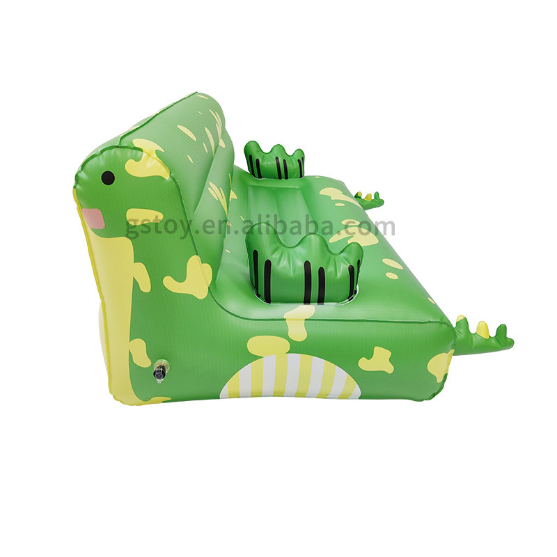 dinosaur mini kids air chair seat double blow up animal cartoon double couch folding waterproof inflatable sofa