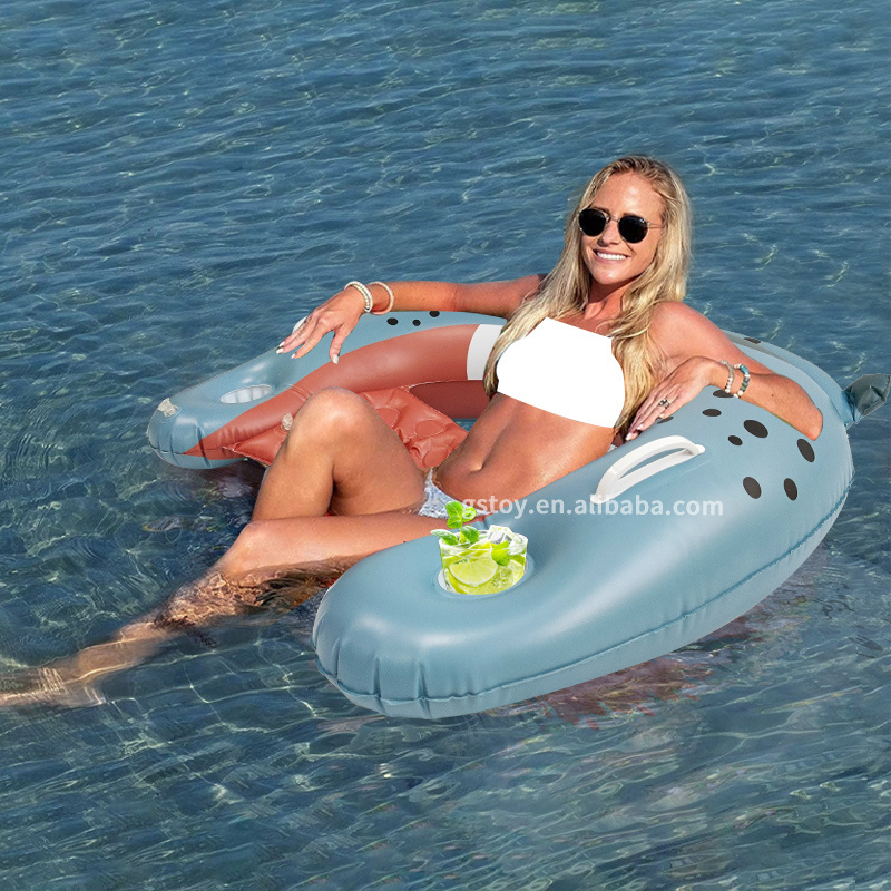 beach adult water fun play swimming pool floating lounger hippo inflatable floating pool chair