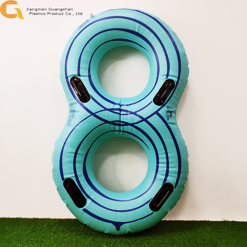 water swimming pool float circle tube double size adult inflatable swim ring with handles