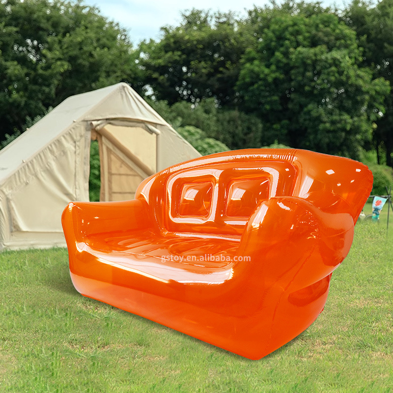 Outdoor Camping Double Seat PVC Inflatable Air Sofa Chair