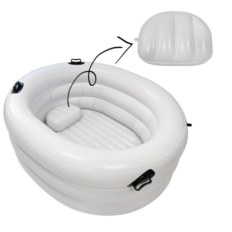 Inflatable Midwife Water Birth Pool with Seat Pillow and Black Handles