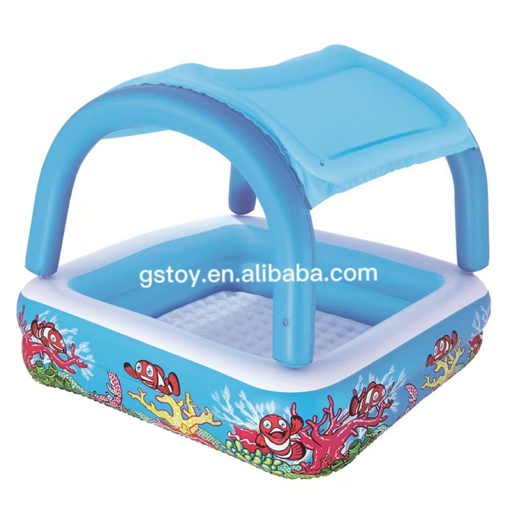 outdoor play water inflatable paddling pool baby swimming pool with canopy